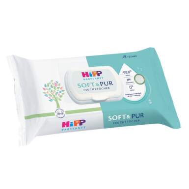HIPP Babysanft soft & pur čistiace vlhčené obrúsky 48 ks