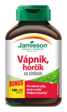 JAMIESON Vápnik, horčík so zinkom 120 tabliet