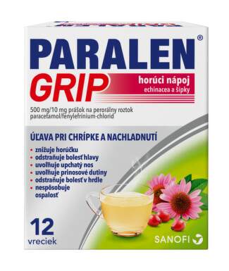 PARALEN Grip horúci nápoj echinacea a šípky 12 vrecúšok