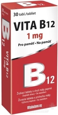 Vitabalans VITA B12 1000 mcg, 1x30 ks tbl mnd 30
