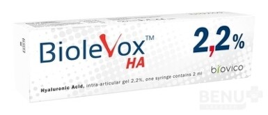 BIOLEVOX HA 2,2% intraartikulárny roztok 1x2ml
