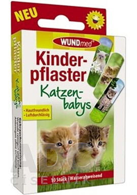 WUNDMED Flexibilná náplasť pre deti mačiatka 10 ks