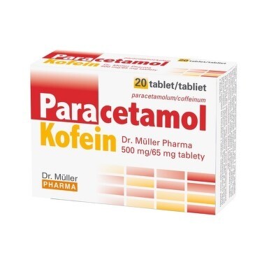 DR. MÜLLER PHARMA Paracetamol Kofein 500 mg/65 mg 20 tabliet