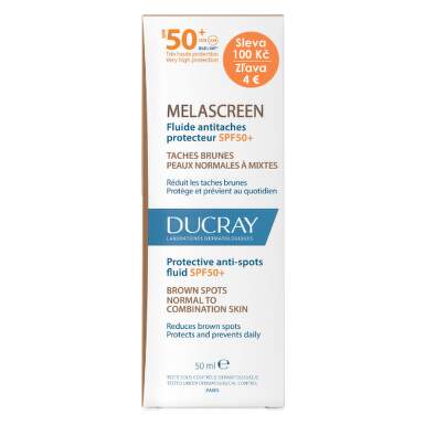 DUCRAY Melascreen ochranný fluid SPF50+ zľava proti pigmentovým škvrnám zľava 4€ 50 ml