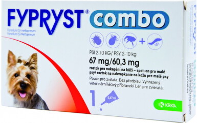 FYPRYST combo 67 mg/60,3 mg psy 2-10 kg 0,67 ml