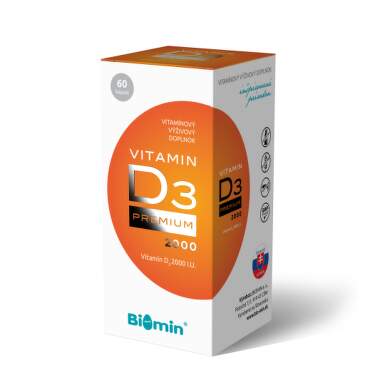 BIOMIN Vitamín D3 premium 2000 I.U. 60 kapsúl