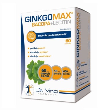 DA VINCI Ginkgomax + bacopa + lecitin 60 kapsúl