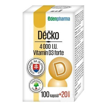 EDENPHARMA Déčko 4000 I.U. 120 kapsúl