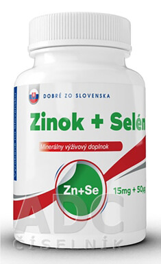 DOBRÉ ZO SLOVENSKA Zinok 15 mg + Selén 50 µg 100 + 20 tabliet ZADARMO