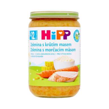 HIPP Bio zelenina s morčacím mäsom 220 g