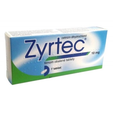 ZYRTEC 10 mg 7 tabliet