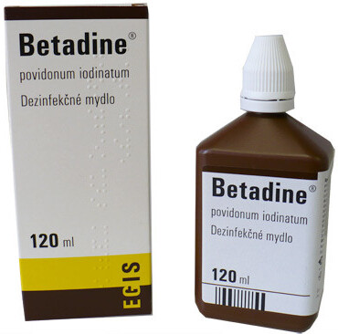 Betadine dezinfekčné mydlo 75 mg/ml liq 120ml (chirur.)