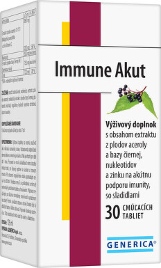 GENERICA Immune Akut cmúľacie tablety tbl 30