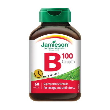 JAMIESON B-KOMPLEX 100 mg S POSTUPNÝM UVOĽŇOVANÍM tbl 60