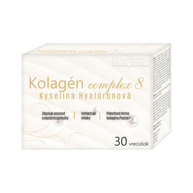 EDENPHARMA Kolagén complex 8 kyselina hyalurónová prášok príchuť mandarínka 300 g