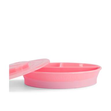 TWISTSHAKE Delený tanier 6+m pastelovo ružový 1 ks 2