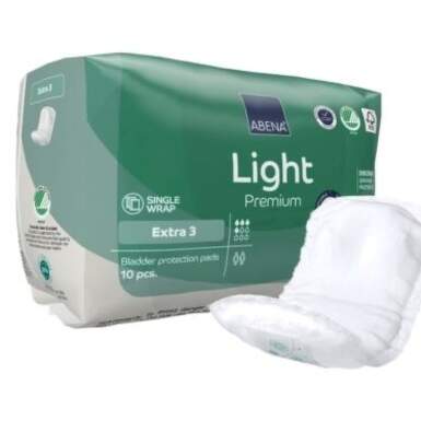 ABENA Light premium extra 3 absorpčné vložky anatomické savosť 500 ml absorpčné vložky anatomické sa 10 ks