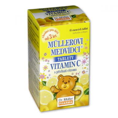 MÜLLEROVE medvedíky - vitamín C tbl s príchuťou citrónu 45 ks tbl 45