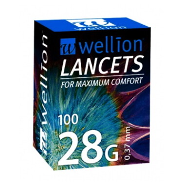 Wellion LANCETS 28G - Lanceta sterilná 0,37mm 100ks