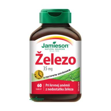 JAMIESON ŽELEZO 35 mg S POSTUPNÝM UVOĽŇOVANÍM tbl 60x35mg