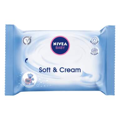 NIVEA BABY Čistiace obrúsky soft & cream 63 kusov