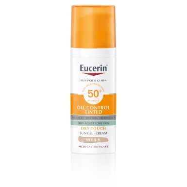 EUCERIN Sun oil control tinted SPF 50+  tónovací medium 50 ml