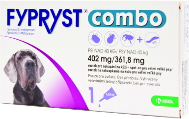 FYPRYST combo 402 mg/361,8 mg psy nad 40 kg 4,02 ml