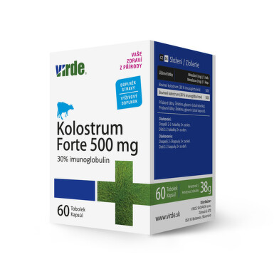 VIRDE Kolostrum forte 500 mg 60 kapsúl