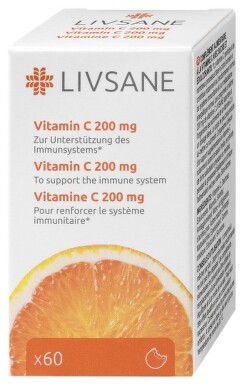 LIVSANE Vitamín C 200 mg tbl 60