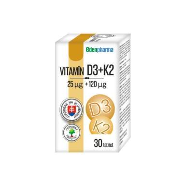EDENPHARMA Vitamín D3 + K2 30 tabliet