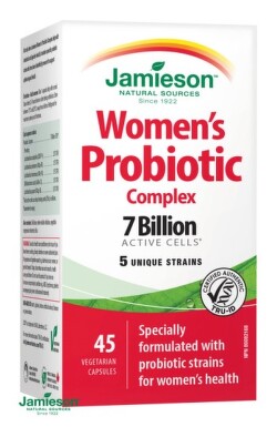 JAMIESON Probiotic complex pre ženy zmes bakteriálnych kultúr - 5 kmeňov 45 kapsúl