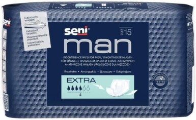 SENI Man extra vložky urologické pre mužov 15 kusov
