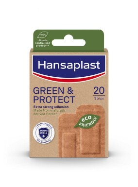 Hansaplast GREEN & PROTECT Udržateľná náplasť 2 veľkosti 1 x 20ks 20 kusov