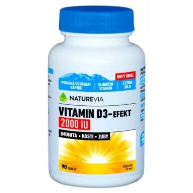 SWISS NATUREVIA Vitamín D3-effekt 2000 I.U. 90 tabliet