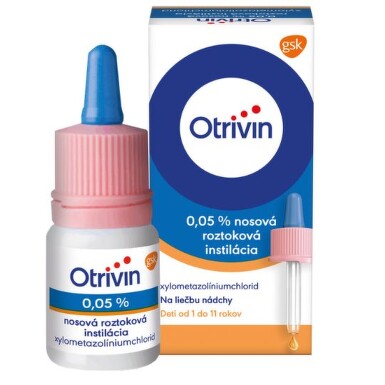 OTRIVIN 0,05 % nosová roztoková instilácia 10 ml