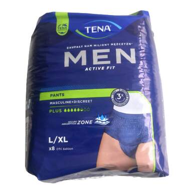 TENA Men inkontinenčné spodné prádlo, modré L 8 kusov 2