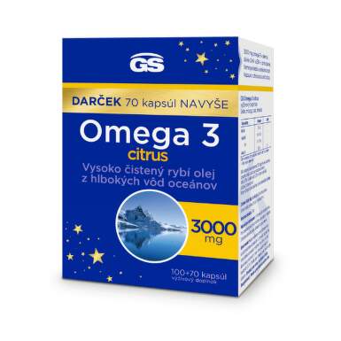 GS Omega 3 citrus darček 2023 170 kapsúl