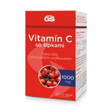GS Vitamín C 1000 mg so šípkami 100 + 20 tabliet