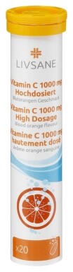 LIVSANE Vitamín C 1000 mg vysoká dávka 20 šumivých tabliet
