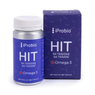 IPROBIO Hit na trávenie + omega 3 60 kapsúl