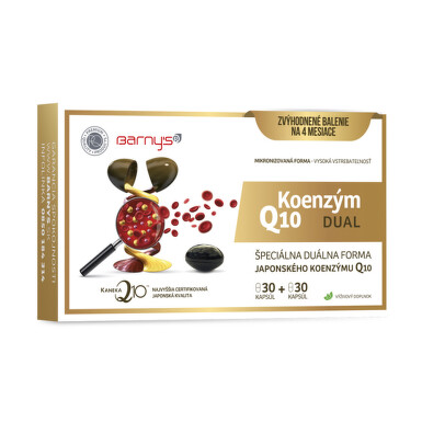 BARNY´S Koenzým Q10 dual 60 mg výhodné balenie 2 x 30 kapsúl