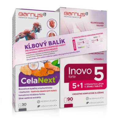 BARNY´S Kĺbový balík Inovo 5 forte 90 tabliet + CelaNext 30 kapsúl