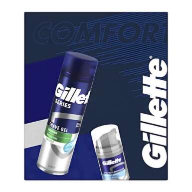 GILLETTE Series sensitive gél na holenie + hydratačný balzam darčekový set