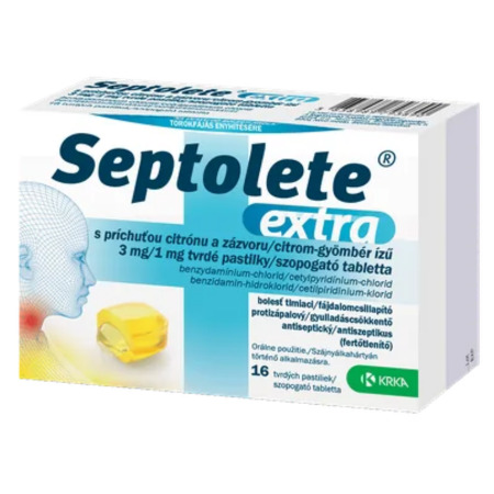 SEPTOLETE Extra citrón a zázvor pas ord 3 mg/1 mg 1 x 16 ks