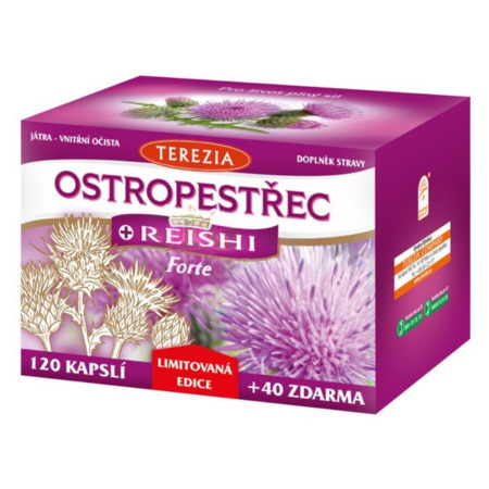 TEREZIA Pestrec + reishi forte 120 + 40 kapsúl