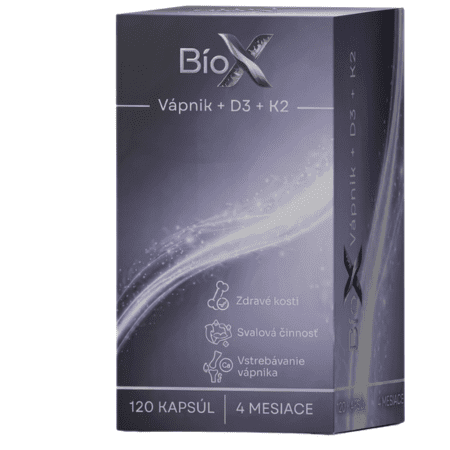 BioX BIOX Vápnik + D3 + K2 120 kapsúl