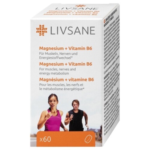 E-shop LIVSANE Magnézium + vitamín B6 60 tabliet