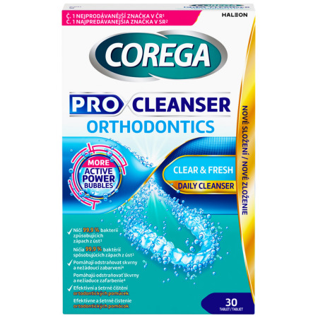 COREGA Pro cleanser orthodontics čistiace tablety 30 ks
