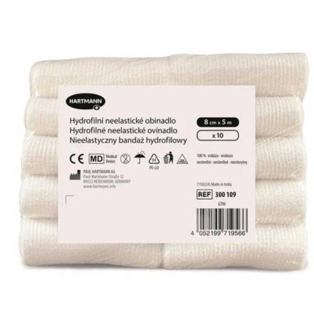 Ovínadlo hydrofilné neelastické nesterilné 8 cm x 5 m 1 x 10 ks