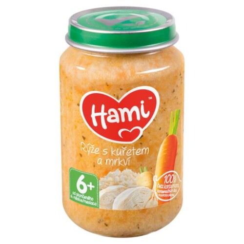 E-shop HAMI Príkrm ryža s kuraťom a mrkvou 200 g